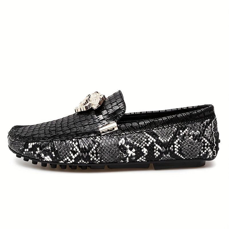 Snakeskin Print Loafers Soft Sole Shoes Casual Slip On Flat Shoes