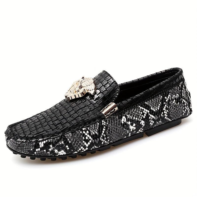 Snakeskin Print Loafers Soft Sole Shoes Casual Slip On Flat Shoes
