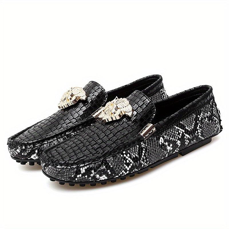 Snakeskin Print Loafers Soft Sole Shoes Casual Slip On Flat Shoes