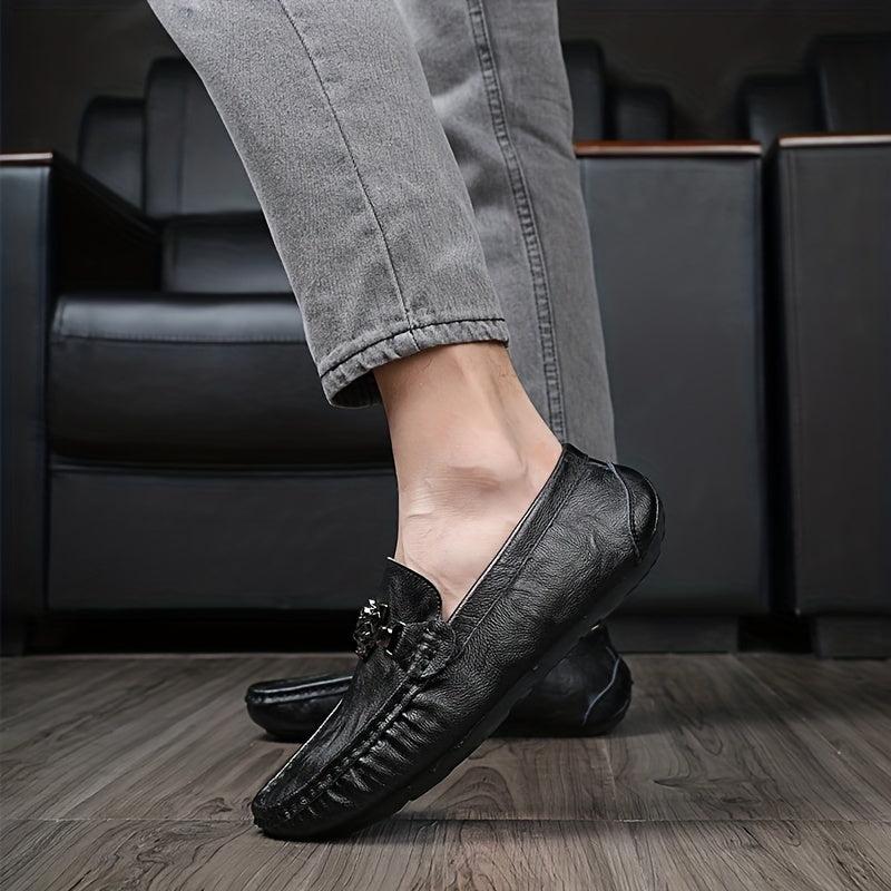 Women's Metal Decor Flat Loafers Soft Sole Slip On Shoes
