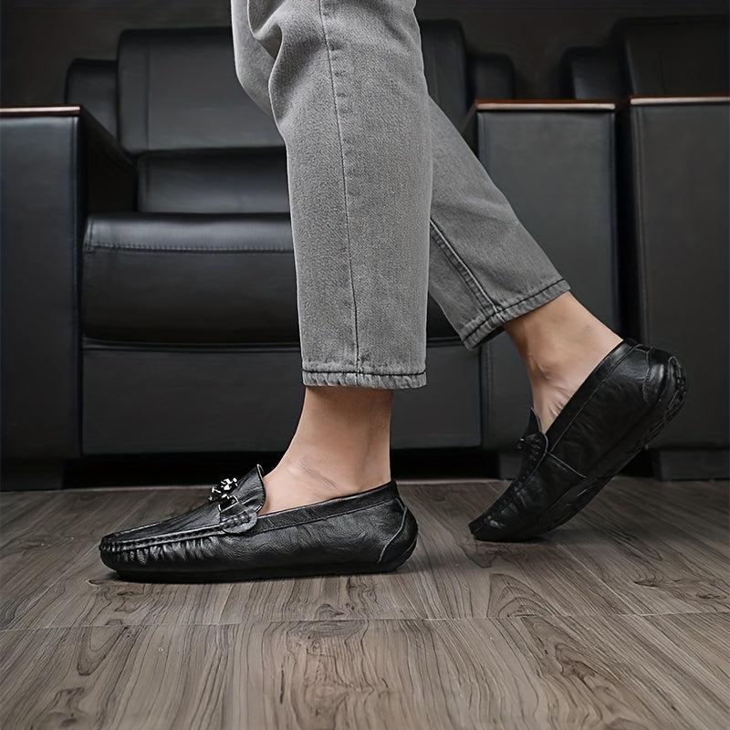 Women's Metal Decor Flat Loafers Soft Sole Slip On Shoes