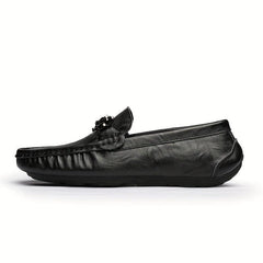 Women's Metal Decor Flat Loafers Soft Sole Slip On Shoes
