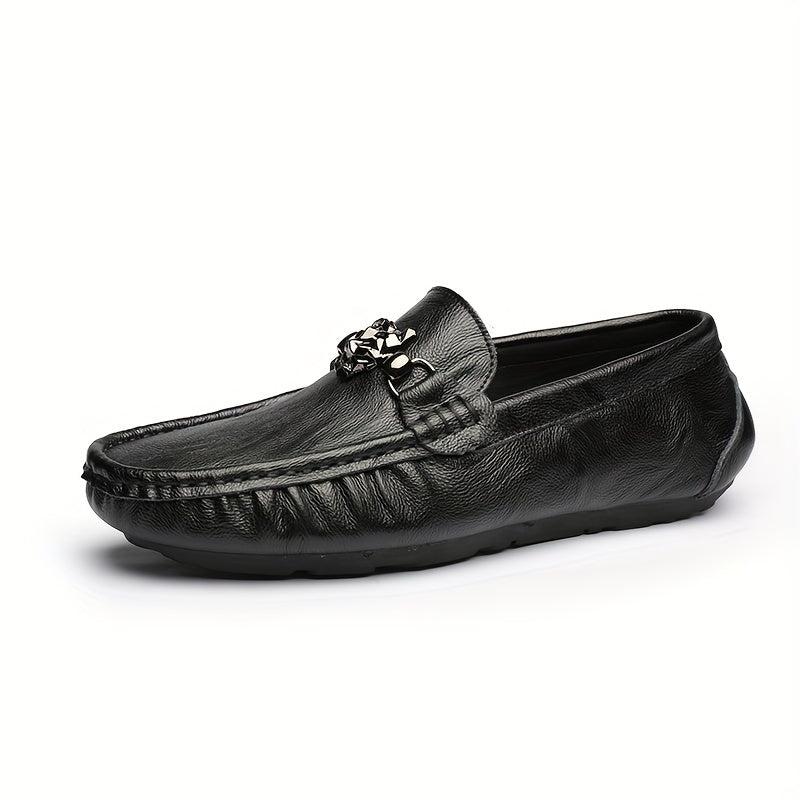 Women's Metal Decor Flat Loafers Soft Sole Slip On Shoes