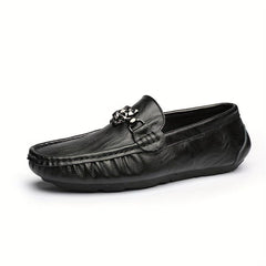 Women's Metal Decor Flat Loafers Soft Sole Slip On Shoes