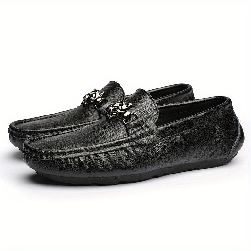 Women's Metal Decor Flat Loafers Soft Sole Slip On Shoes
