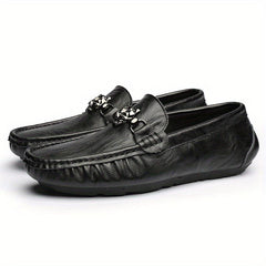 Women's Metal Decor Flat Loafers Soft Sole Slip On Shoes