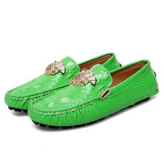 Green Slip on Loafers Comfy Casual Shoes Women's Footwear