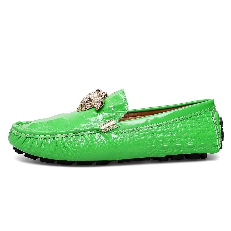 Green Slip on Loafers Comfy Casual Shoes Women's Footwear