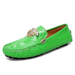 Green Slip on Loafers Comfy Casual Shoes Women's Footwear