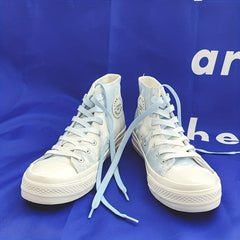 Women's High Top Canvas Lace Up Sneakers for Walking and Skating
