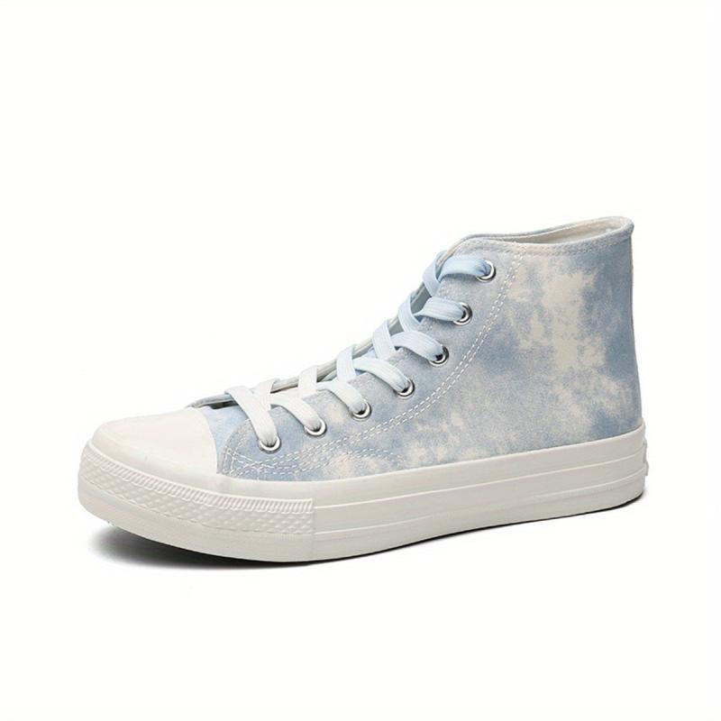 Women's High Top Canvas Lace Up Sneakers for Walking and Skating
