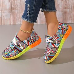 Geometric Pattern Canvas Women's Shoes