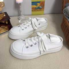 Platform Lace-Up Skate Shoes Low Top Sneakers