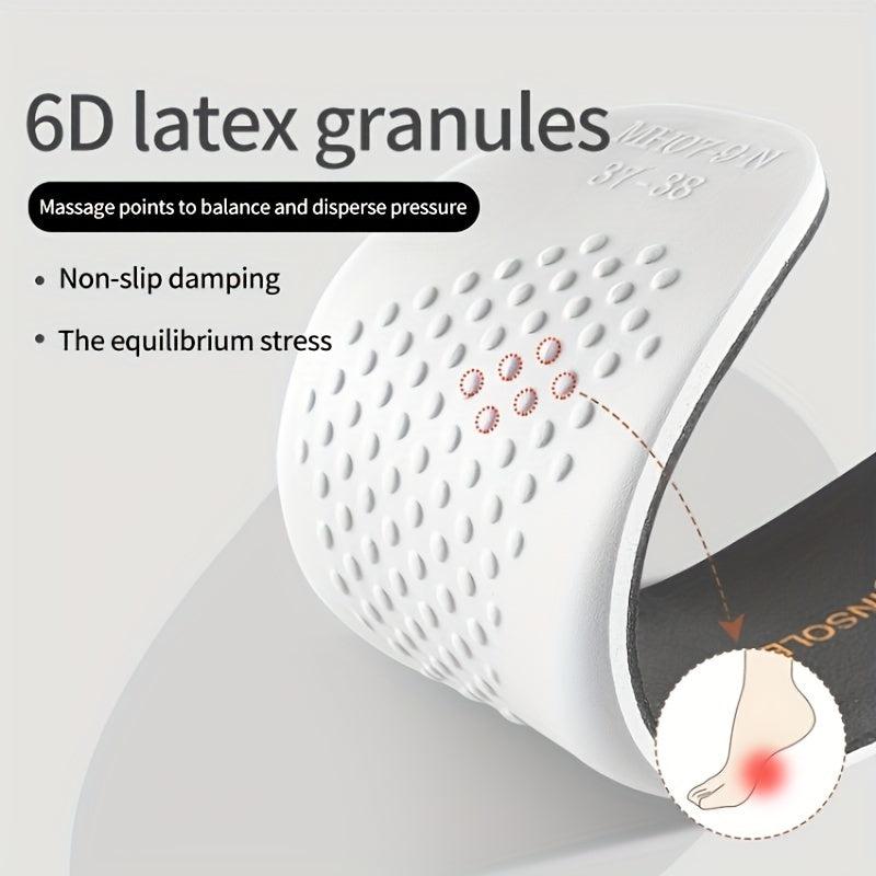 1pair Comfort Sports PU Cowhide Insoles for Men Women