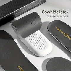 1pair Comfort Sports PU Cowhide Insoles for Men Women
