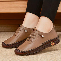 Women's Lace Up Slip On Flat Loafers Lightweight Non Slip Shoes