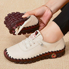 Women's Lace Up Slip On Flat Loafers Lightweight Non Slip Shoes