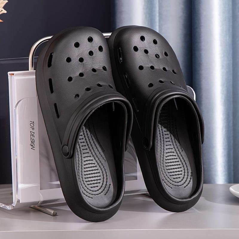 Women's Hollow Out Flat Clogs Closed Toe Slides Shoes