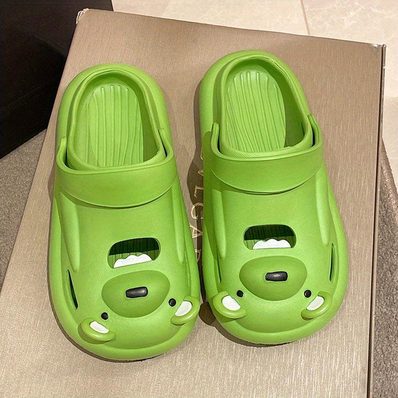 Women's Bear Clogs Slip On Beach Shoes Hollow Out Breathable Shoes