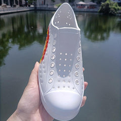 Women's Rainbow Pattern Sneakers Casual Hollow Out Shoes
