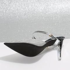 Point Toe Stiletto Heel Glitter Party Dance Shoes