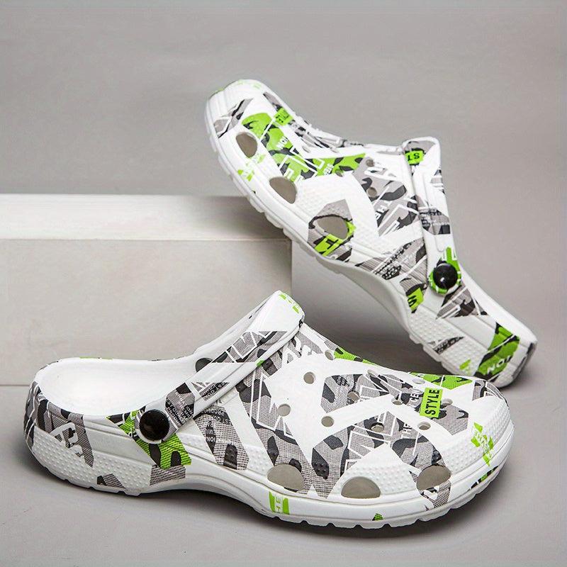 Women's Colorblock Platform Clogs Slip On Round Toe Comfy Shoes