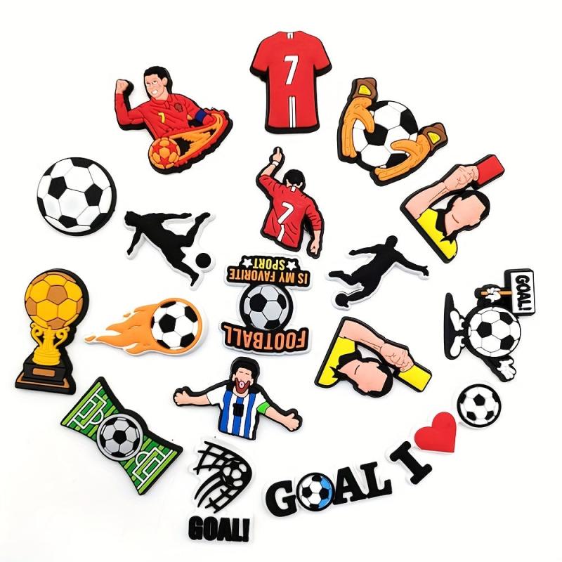 18 Funny Football Shoe Charms for Clogs and Garden Shoes