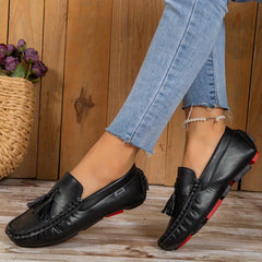 Women's Tassel Loafers Slip On Shoes - Lightweight & Casual
