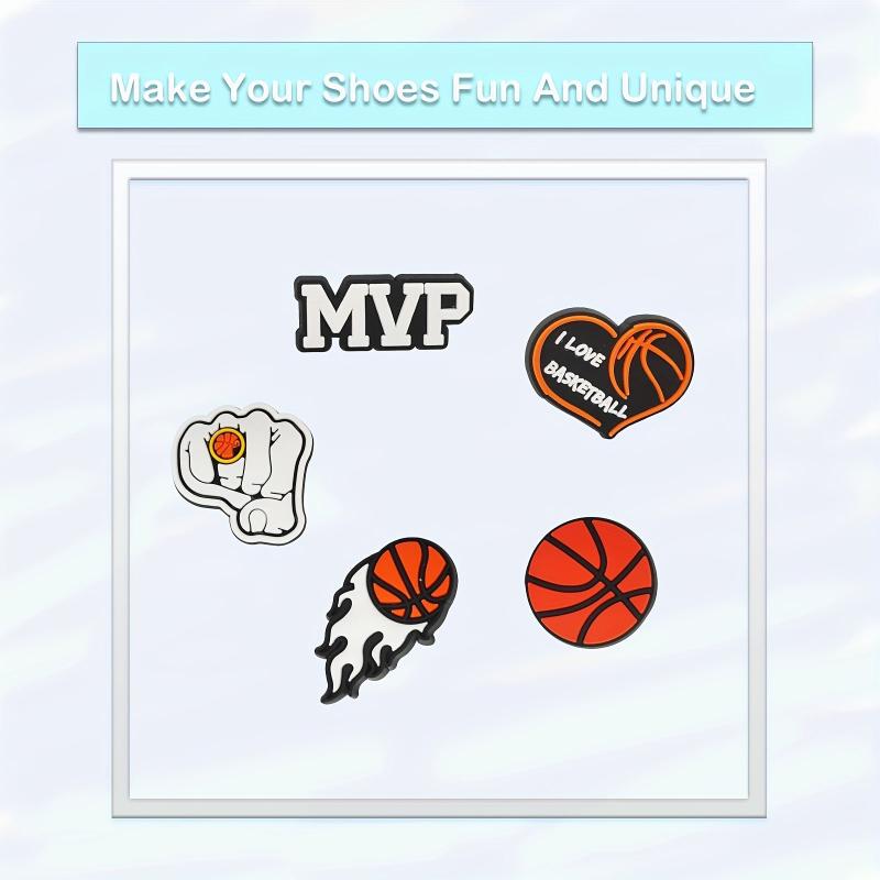 26Pcs Basketball Shoe Charms For Clogs Garden Shoes DIY Accessories
