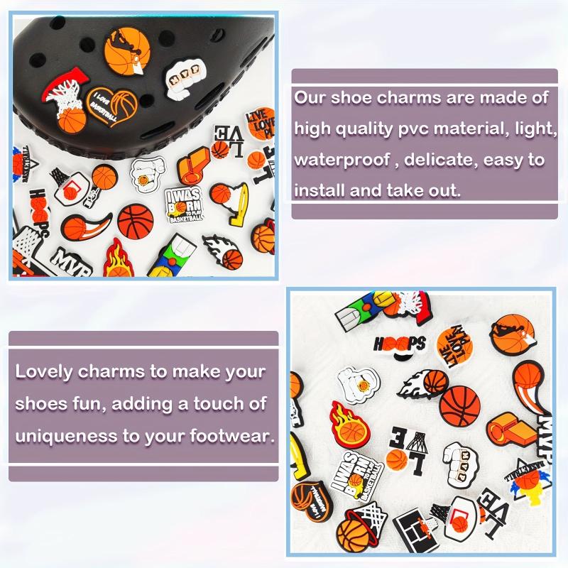 26Pcs Basketball Shoe Charms For Clogs Garden Shoes DIY Accessories