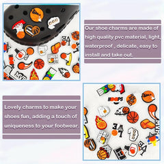 26Pcs Basketball Shoe Charms For Clogs Garden Shoes DIY Accessories