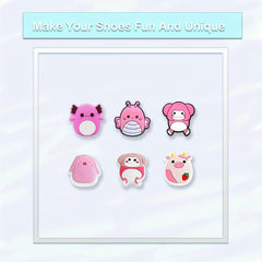 43 Pink Shoe Charms For Bubble Slides Sandals, Christmas Shoe Decorations