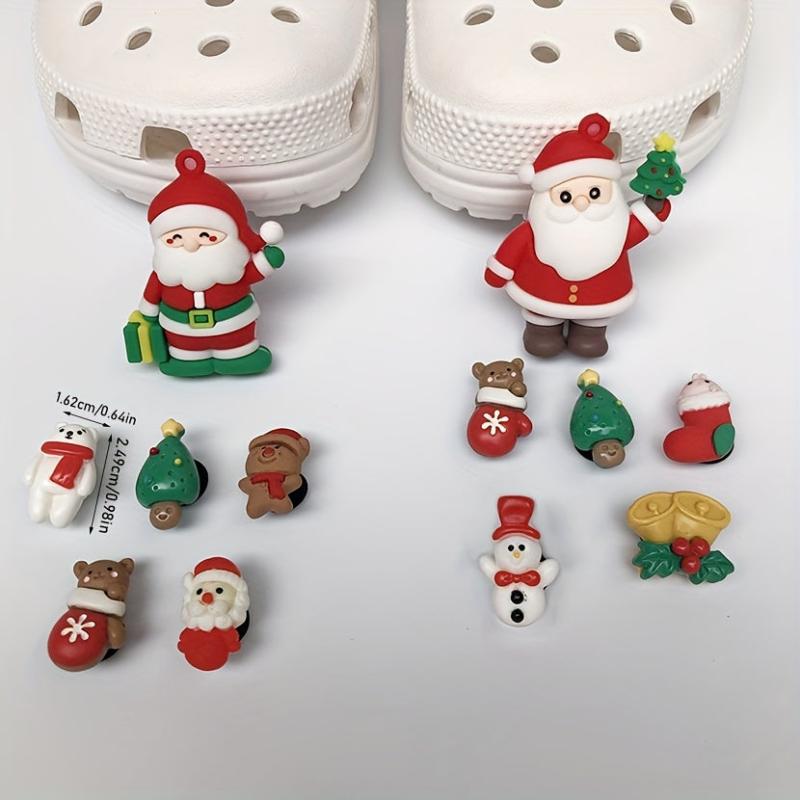 12Pcs Christmas Shoe Charms for Clogs Garden Shoes DIY Accessories