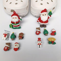 12Pcs Christmas Shoe Charms for Clogs Garden Shoes DIY Accessories