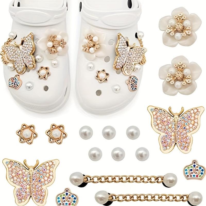 Butterfly & Flower Shoe Charms For Clogs - DIY Accessories For Ladies
