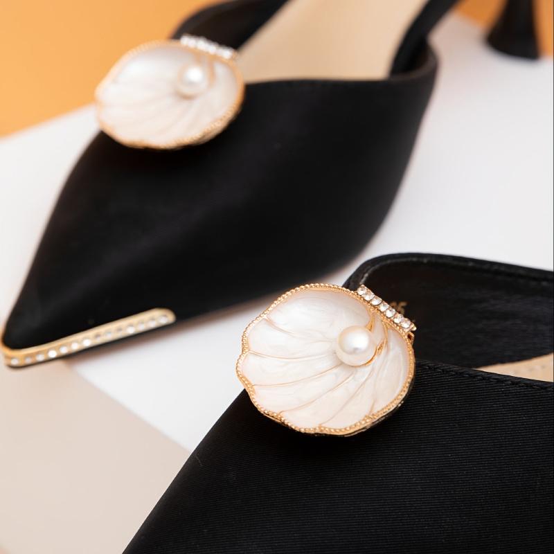 2pcs Shell Shoe Buckles For Wedding High Heels