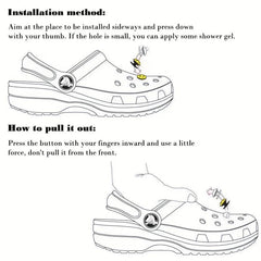 20Pcs Butterfly Shoe Charms For Clogs Garden Shoes DIY Decoration