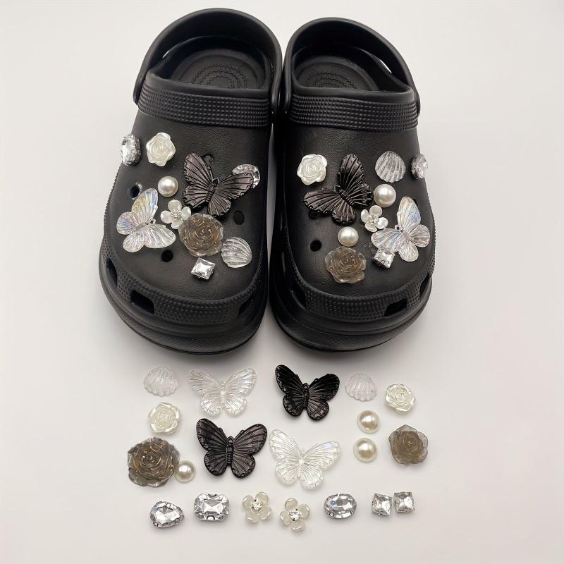 20Pcs Butterfly Shoe Charms For Clogs Garden Shoes DIY Decoration