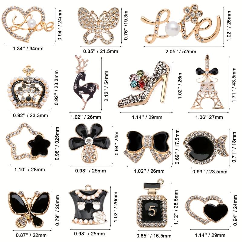 15Pcs Shoe Charms for Sandals Decor Girls Women Ladies