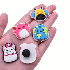 41pcs Cartoon Pig Shoe Charms For Bubble Sandals PVC Shoe Decorations