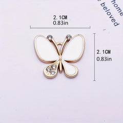11Pcs Rhinestone Shoe Charms Chain Sandals Decorations