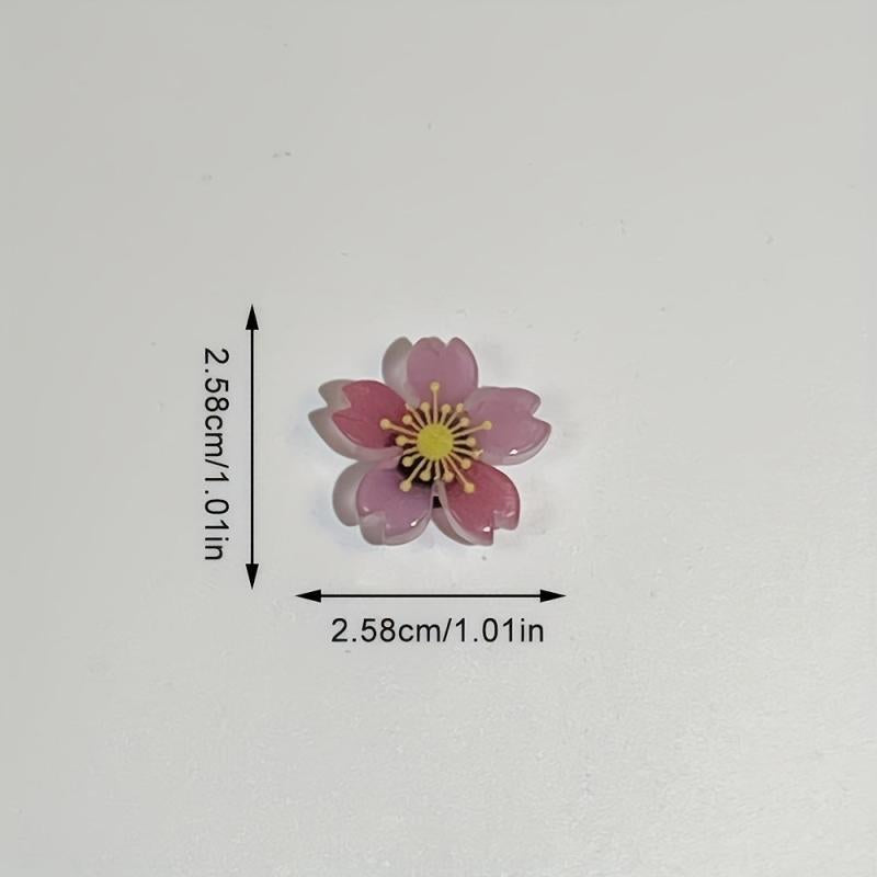 12pcs Luminous Sakura Cherry Blossoms Shoe Charms For Crocs Glow In Dark