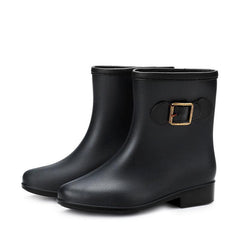 Women's Waterproof Anti-Slip Rain Boots Round Toe Short Boots