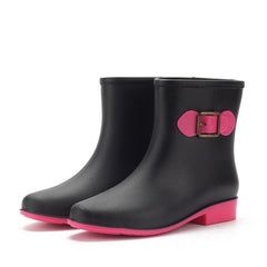 Women's Waterproof Anti-Slip Rain Boots Round Toe Short Boots