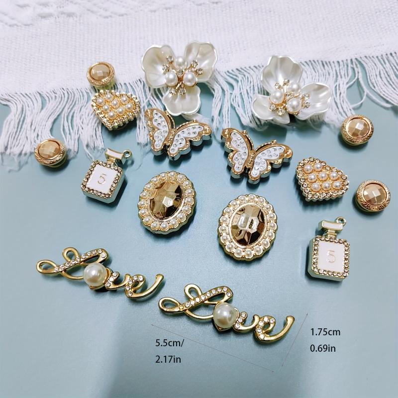 16pcs Butterfly & Flowers Shoe Charms For Clogs Garden Shoes DIY Accessories