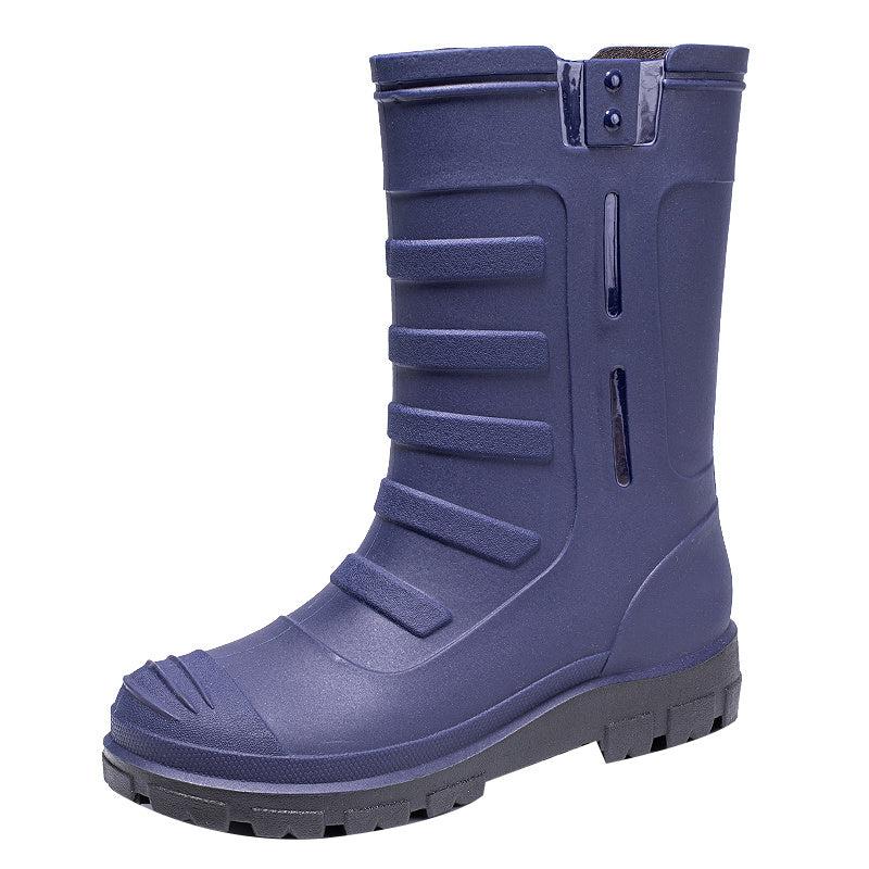 Women's Thermal Mid Calf Rain Boots Waterproof Non slip Outdoor Shoes
