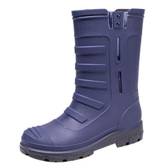 Women's Thermal Mid Calf Rain Boots Waterproof Non slip Outdoor Shoes