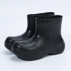 Women's Wedge Rain Boots Water Resistant Shoes