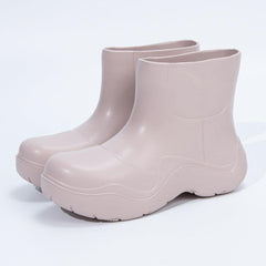Women's Wedge Rain Boots Water Resistant Shoes