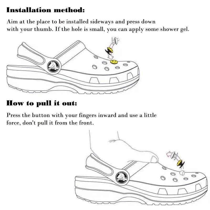 24Pcs Butterfly & Flower Shoe Charms for Clogs Sandals